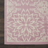 Nourison Jubilant 8' x 10' Pink Fabric Farmhouse Area Rug (8' x 10')