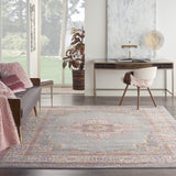 Nourison Passion Grey 8' x 10' Area Rug, Boho, Traditional, Easy Clean, Non Shedding, Bed Room, Living Room, Hallway (8x10)