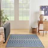 Nourison Positano Indoor/Outdoor Navy Blue 7' x 10' Area Rug