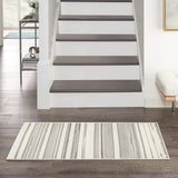 Nourison Grafix Modern Ivory Grey 2' x 4' Area Rug, Easy Cleaning, Non Shedding, Bed Room, Living Room, Dining Room, Kitchen (2x4)