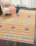 Nourison Baja Tribal Yellow 8' x 10' Area -Rug, Easy -Cleaning, Non Shedding, Bed Room, Living Room, Dining Room, Kitchen (8x10)