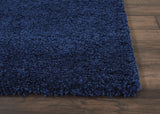 Nourison Malibu Shag Solid Navy 6'7' x 9'6' Area Rug, Easy -Cleaning, Non Shedding, Bed Room, Living Room, Dining Room, Kitchen (7x10)