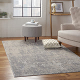 Nourison Rustic Textures Rustic Ivory/Silver 3'11" x 5'11" Area -Rug, Easy -Cleaning, Non Shedding, Bed Room, Living Room, Dining Room, Kitchen (4x6)