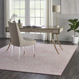 Nourison Jubilant 8' x 10' Pink Fabric Farmhouse Area Rug (8' x 10')