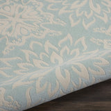 Nourison Jubilant Floral Ivory/Green 7'10'' x 9'10'' Area-Rug, Easy-Cleaning, Non Shedding, Bed Room, Living Room, Dining Room, Kitchen (8x10)