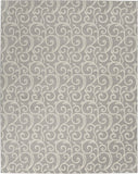 Nourison Grafix Bohemian Grey 7'10" x 9'10" Area -rug, Easy -cleaning, Non Shedding, Bed Room, Living Room, Dining Room, Kitchen (8x10)