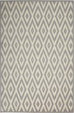 Nourison Grafix Geometric White/Grey 6' x 9' Area -rug, Easy -cleaning, Non Shedding, Bed Room, Living Room, Dining Room, Kitchen (6x9)