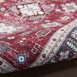 Nourison Fulton Tribal Red 2' x 3' Area -Rug, Easy -Cleaning, Non Shedding, Bed Room, Living Room, Dining Room, Kitchen (2x3)