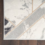 Nourison Elation Abstract Ivory/Grey 2' x 3' Area -Rug, Easy -Cleaning, Non Shedding, Bed Room, Living Room, Dining Room, Kitchen (2x3)