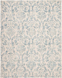 Nourison Jubilant Damask Ivory/Blue 8'6" x 12' Area Rug, Easy Clean, Non Shedding, Bedroom, Living Room, Dining Room, Kitchen