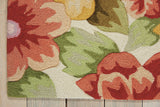 Nourison Fantasy Floral Cream 3'6'' x 5'6'' Area-Rug, Easy-Cleaning, Non Shedding, Bed Room, Living Room, Dining Room, Kitchen (3x5)