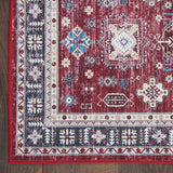 Nourison Fulton Tribal Red 2' x 3' Area -Rug, Easy -Cleaning, Non Shedding, Bed Room, Living Room, Dining Room, Kitchen (2x3)