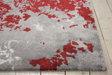 Nourison Twilight Abstract Grey/Red 7'9" x 9'9" Area -Rug, Easy -Cleaning, Non Shedding, Bed Room, Living Room, Dining Room, Kitchen (8x10)