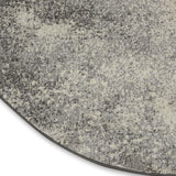 Nourison Passion 8' x Round Charcoal Ivory Fabric Modern Area Rug (8' Round)