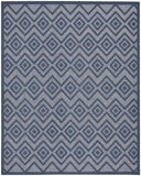 Nourison Versatile Indoor/Outdoor Navy Blue 7' x 10' Area Rug, Easy Cleaning, Non Shedding, Bed Room, Living Room, Dining Room, Deck, Backyard, Patio, High Traffic Area (7x10)