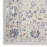 Nourison Sleek Textures Traditional Ivory 7'10" x 10'6" Area Rug, Easy Clean, Non Shedding, Bed Room, Living Room, Dining Room, Kitchen (8x11)