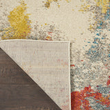 Nourison Celestial Abstract Ivory/Multicolor 6'7" x 9'7" Area Rug, Easy Cleaning, Non Shedding, Bed Room, Living Room, Dining Room, Kitchen (7x10)