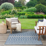Nourison Positano Indoor/Outdoor Navy Blue 8' x 10' Area Rug, Easy Cleaning, Non Shedding, Bed Room, Living Room, Dining Room, Backyard, Deck, Patio (8x10)