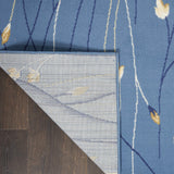 Nourison Grafix Light Blue 7'10'' x 9'10'' Area-Rug, Modern, Botanical , Bed Room, Living Room, Dining Room, Kitchen, Easy-Cleaning, Non Shedding, (8' x 10')