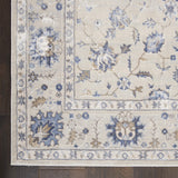 Nourison Sleek Textures Traditional Ivory 7'10" x 10'6" Area Rug, Easy Clean, Non Shedding, Bed Room, Living Room, Dining Room, Kitchen (8x11)