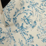 Nourison Jubilant Damask Ivory/Blue 6' x 9' Area -Rug, Easy -Cleaning, Non Shedding, Bed Room, Living Room, Dining Room, Kitchen (6x9)