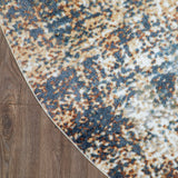 Nourison Astra Machine Washable Modern Multicolor 7'10" x Round Area -Rug, Easy -Cleaning, Non Shedding, Bed Room, Living Room, Dining Room, Kitchen (8 Round)