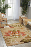 Nourison Fantasy Floral Beige 8' x 10'6" Area Rug, Easy Clean, Non Shedding, Bed Room, Living Room, Dining Room, Kitchen (8x10)