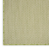 Nourison Courtyard Indoor/Outdoor Ivory Green 7' x 10' Area Rug, Geometric, Easy Cleaning, Non Shedding, Bed Room, Living Room, Dining Room, Deck, Patio, Backyard (7x10)