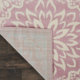 Nourison Jubilant 8' x 10' Pink Fabric Farmhouse Area Rug (8' x 10')