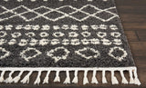 Nourison Marrakesh Shag Moroccan Charcoal 7'10" x 10'6" Area -Rug, Easy -Cleaning, Non Shedding, Bed Room, Living Room, Dining Room, Kitchen (8x11)
