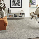 Nourison Vail Geometric Grey 7'9" x 9'9" Area -Rug, Easy -Cleaning, Non Shedding, Bed Room, Living Room, Dining Room, Kitchen (8x10)
