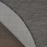 Nourison Positano 8' x Round Charcoal Fabric Modern Area Rug (8' Round)