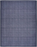 Nourison Washables 96x120 Indoor Polyester & Cotton Rug in Navy Blue