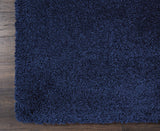 Nourison Malibu Shag Solid Navy 6'7' x 9'6' Area Rug, Easy -Cleaning, Non Shedding, Bed Room, Living Room, Dining Room, Kitchen (7x10)