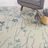 Nourison TRA04 Tranquil Bohemian Floral Ivory Area Rug 8' X 10'