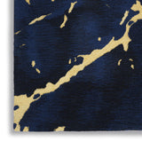 Nourison Symmetry Abstract Navy 5'3" x 7'9" Area -Rug, Easy -Cleaning, Non Shedding, Bed Room, Living Room, Dining Room, Kitchen (5x8)