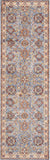 Nourison Reseda Traditional Sky 2'3'' x 7'6'' Area-Rug, Easy-Cleaning, Non Shedding, Bed Room, Living Room, Dining Room, Kitchen (2x8)