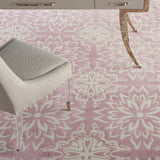 Nourison Jubilant 8' x 10' Pink Fabric Farmhouse Area Rug (8' x 10')