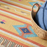 Nourison Baja Tribal Yellow 8' x 10' Area -Rug, Easy -Cleaning, Non Shedding, Bed Room, Living Room, Dining Room, Kitchen (8x10)