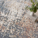 Nourison Astra Machine Washable Modern Multicolor 7'10" x Round Area -Rug, Easy -Cleaning, Non Shedding, Bed Room, Living Room, Dining Room, Kitchen (8 Round)