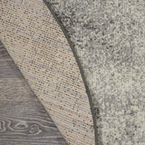 Nourison Passion 8' x Round Charcoal Ivory Fabric Modern Area Rug (8' Round)