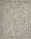 Nourison Vail Geometric Grey 7'9" x 9'9" Area -Rug, Easy -Cleaning, Non Shedding, Bed Room, Living Room, Dining Room, Kitchen (8x10)
