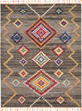 Nourison Moroccan Casbah Bohemian Grey 7'10" x 10'6" Area -Rug, Easy -Cleaning, Non Shedding, Bed Room, Living Room, Dining Room, Kitchen (8x11)