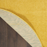 Nourison Essentials Indoor/Outdoor Yellow 8' x Round Area Rug, Easy Cleaning, Non Shedding, Bed Room, Living Room, Dining Room, Backyard, Deck, Patio (8 Round)