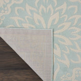 Nourison Jubilant Floral Ivory/Green 7'10'' x 9'10'' Area-Rug, Easy-Cleaning, Non Shedding, Bed Room, Living Room, Dining Room, Kitchen (8x10)