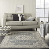 Nourison Concerto Traditional Grey/Ivory 5'3" x 7'3" Area -Rug, Easy -Cleaning, Non Shedding, Bed Room, Living Room, Dining Room, Kitchen (5x7)" }