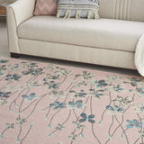 Nourison TRA04 Tranquil Bohemian Floral Pink Area Rug 8' X 10