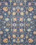 Nourison Passion Navy 6'7" x 9'6" Area Rug, Boho, Moroccan, Bed Room, Living Room, Dining Room, Kitchen, Easy Cleaning, Non Shedding, (7' x 10')