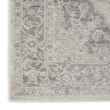 Nourison Tranquil Traditional Ivory/Grey 8' x 10' Area -Rug, Easy -Cleaning, Non Shedding, Bed Room, Living Room, Dining Room, Kitchen (8x10)