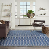 Nourison Positano Indoor/Outdoor Navy Blue 8' x 10' Area Rug, Easy Cleaning, Non Shedding, Bed Room, Living Room, Dining Room, Backyard, Deck, Patio (8x10)